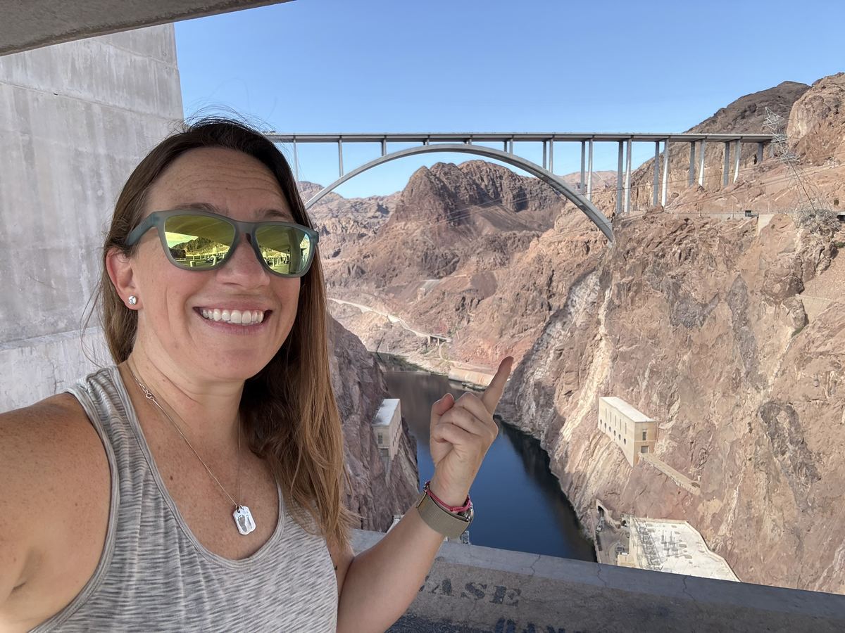Standing above Hoover Dam