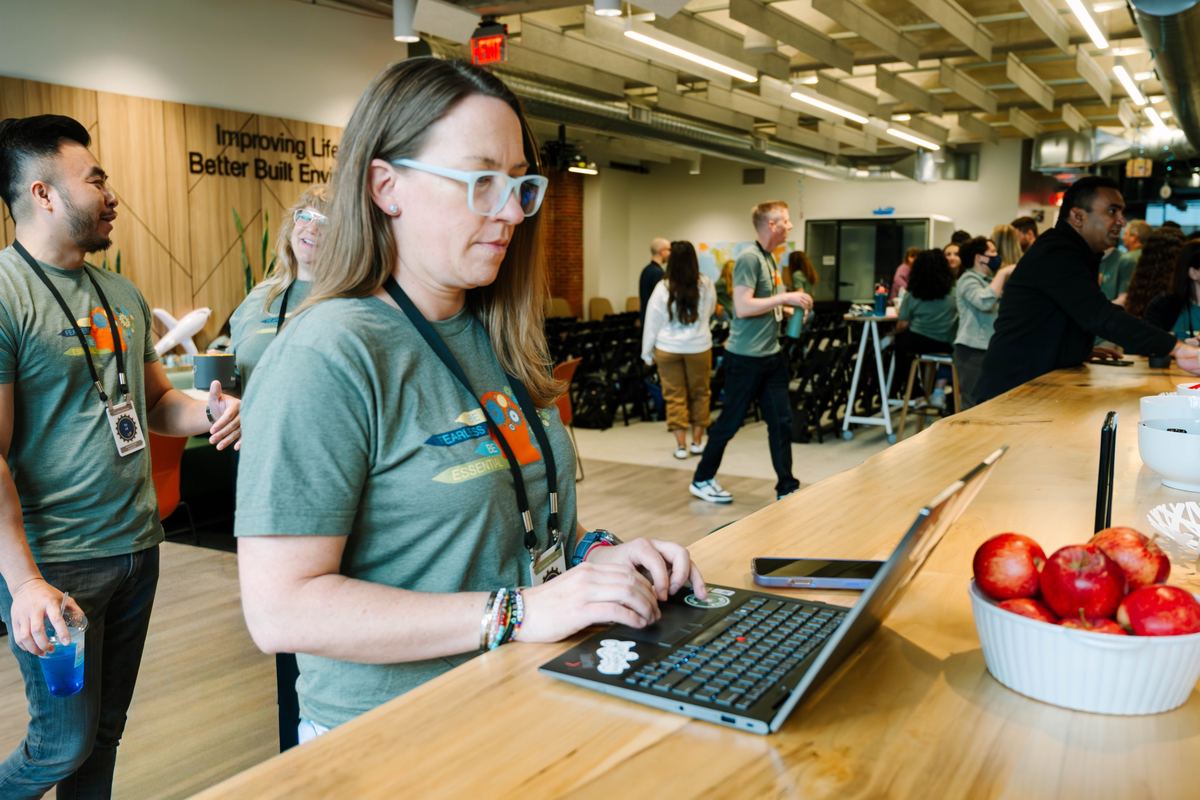 Sarah at a BranchPattern team event