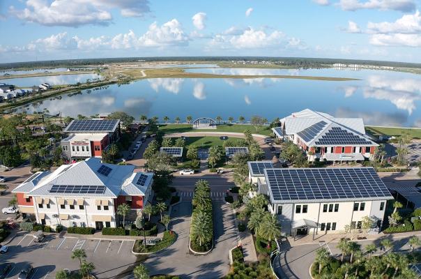 Commercial buildings at Babcock Ranch, Charlotte County, Fla. via Lisa Hall @ TIME
