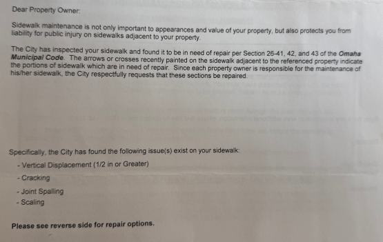 snip of the letter I received back on May 11